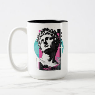 Taza Bicolor Retro Brutalista Jesús Estatua Griega Colosenses 2