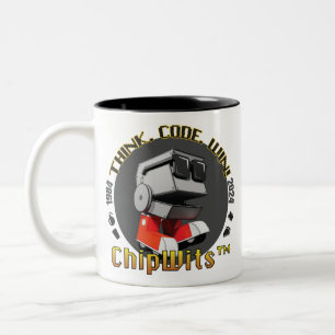 Taza Bicolor Retro ChipWits Mug