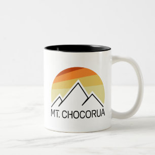 Taza Bicolor Retro de Mount Chocorua New Hampshire