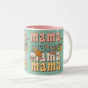 Taza Bicolor Retro de regalo del Día de la Madre colorida