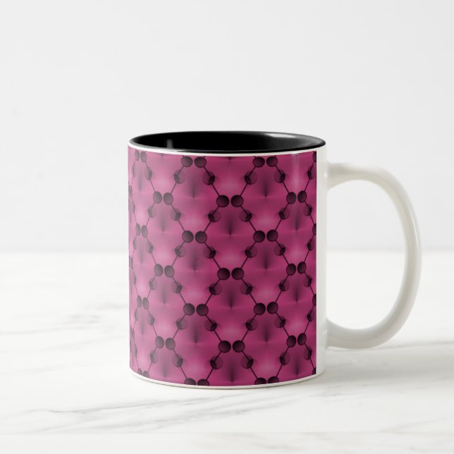 Taza Bicolor Retro Funk Circles Mug, Borgoña (Derecha)