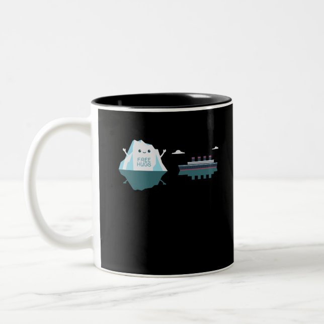 Taza Bicolor Retro Funny Titanic Iceberg 1912 Cruis Vessel (Izquierda)