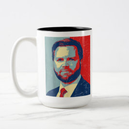 Taza Bicolor Retro J.D. Vance para presidente 2028 Vance 2028