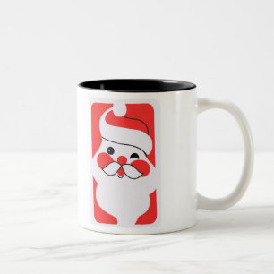 Taza Bicolor Retro Jolly Santa Claus