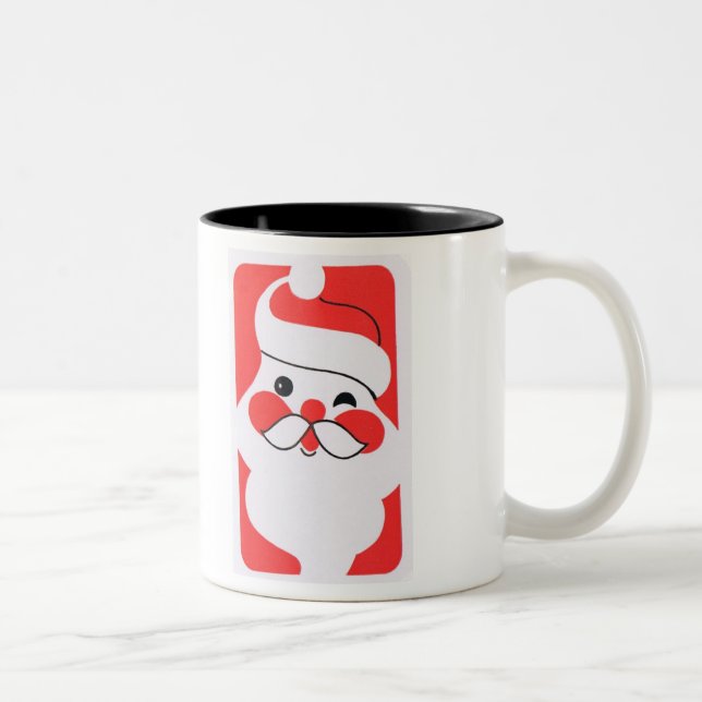 Taza Bicolor Retro Jolly Santa Claus (Derecha)