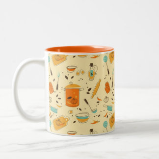 Taza Bicolor Retro Kitchen Mug