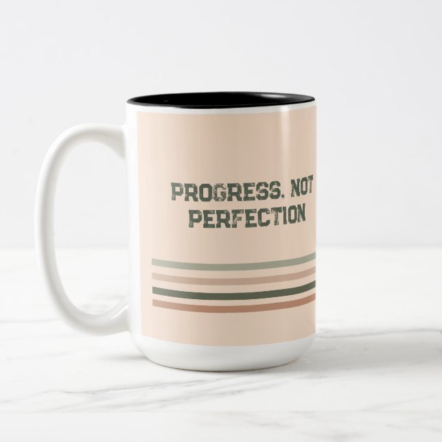 Taza Bicolor Retro Motivation Coffee Mug – Personalized Name (Izquierda)