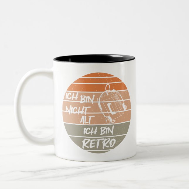 Taza Bicolor retro nicht alt, kassenttenplayer (Izquierda)