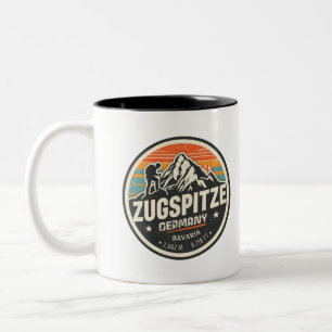 Taza Bicolor Retro Zugspitze bávaro regalos al aire libre natur