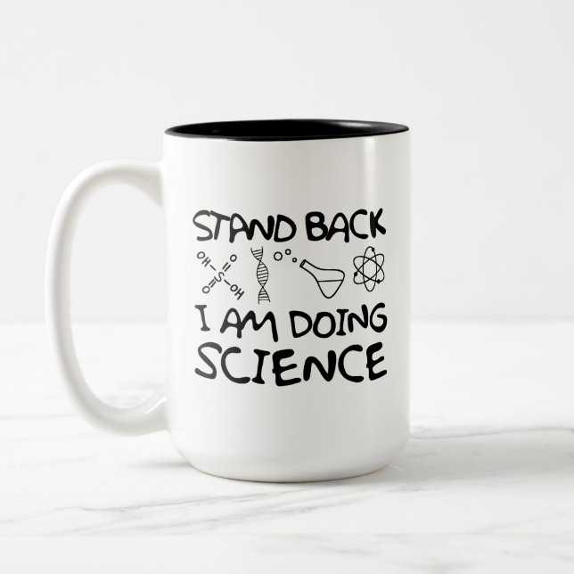 Taza Bicolor Retroceder estoy haciendo ciencia (Izquierda)