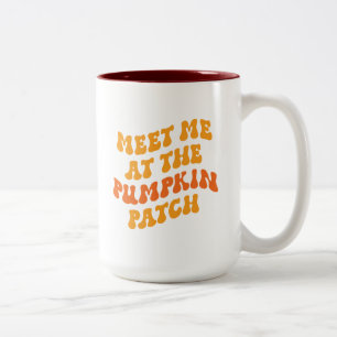Taza Bicolor Reúnete conmigo en el parche de calabaza