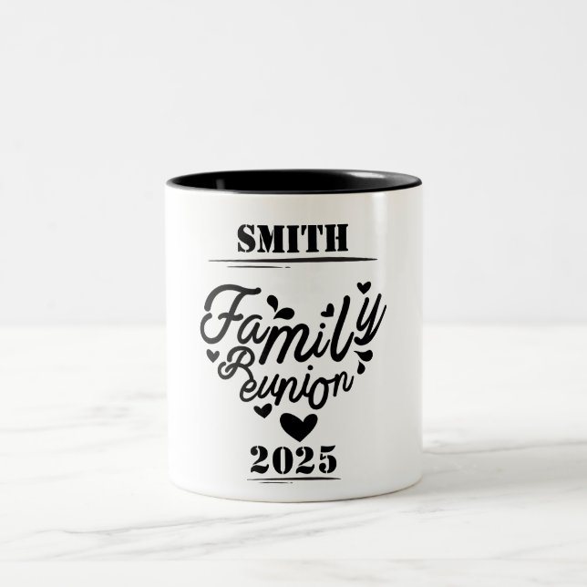 Taza Bicolor Reunión familiar de [Apellido] - [Año] (Centro)