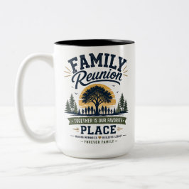 Taza Bicolor Reunión Familiar Juntos Es Nuestro Lugar Favorito