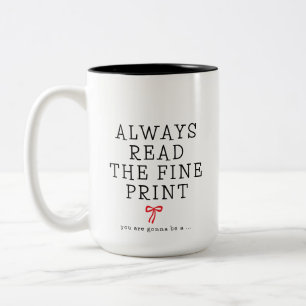 Taza Bicolor Revelación de Embarazo Siempre Lee la Letra Pequeñ