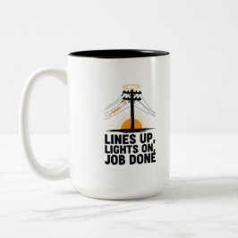Taza Bicolor Revisa Líneas, Luces Encendidas, Trabajo Hecho Lin