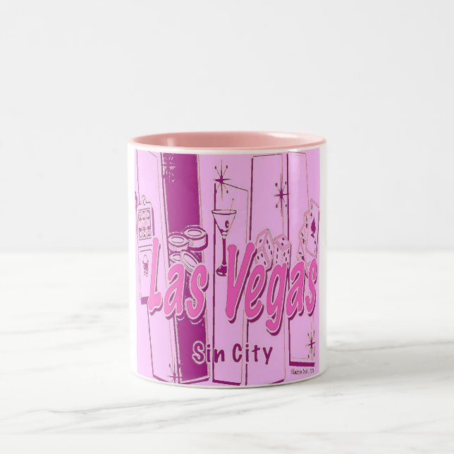 Taza Bicolor Revista de arte pop de Las Vegas (Centro)