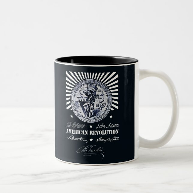 Taza Bicolor Revolución americana Alexander Hamilton Washington (Derecha)