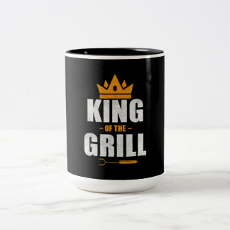 Taza Bicolor Rey del chef de parrilladas | regalo para los aman