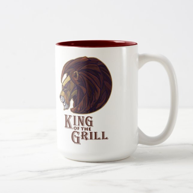 Taza Bicolor Rey del Grill (Derecha)