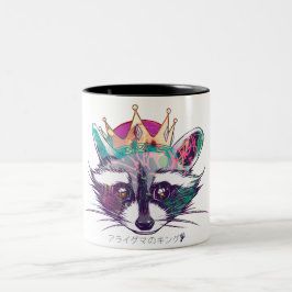 Taza Bicolor Rey Mapache #Taza