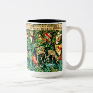 Taza Bicolor Rey Medieval Arthur William Morris
