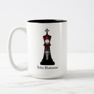 Taza Bicolor Rey negro / nombre personalizado
