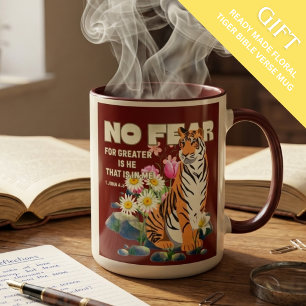 Taza Bicolor Rey Tigre Sin Miedo Juan 4:4
