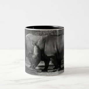 Taza Bicolor Rhinoceroses Mug