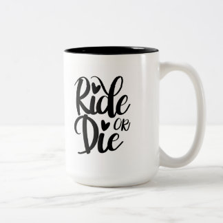 Taza Bicolor Ride or Die Mug, Coffee Mug, BFF