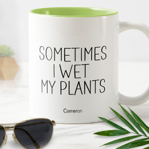 Taza Bicolor Riego Mis Plantas Regalo Divertido Humorístico Jar