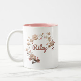 Taza Bicolor Riley Floral Mug