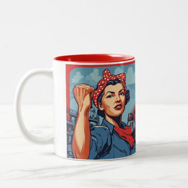 Taza Bicolor Riley-Rosa mug (Izquierda)