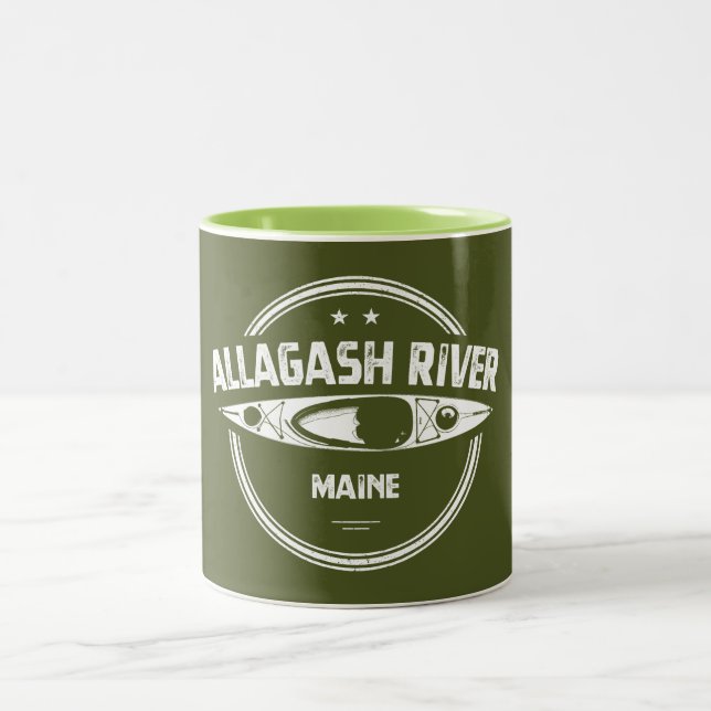 Taza Bicolor Río Allagash Maine Kayak (Centro)
