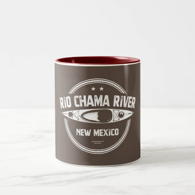 Taza Bicolor Río Chama Nuevo México Kayak (Centro)