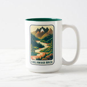 Taza Bicolor Río Collawash Oregon Colores