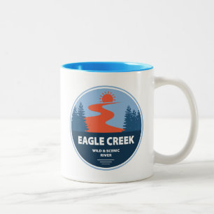 Taza Bicolor Río Salvaje Y Escenario De La Creek De Águila