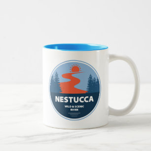 Taza Bicolor Río Salvaje Y Escenario De Nestucca