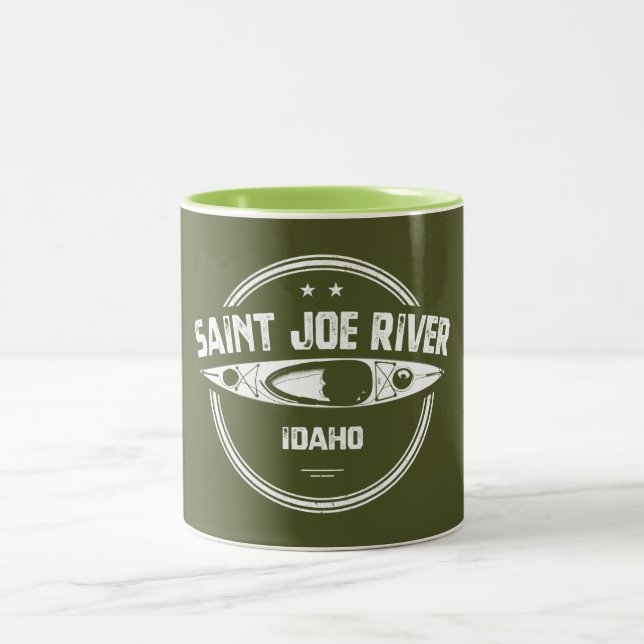 Taza Bicolor Río San Joe Idaho Kayaking (Centro)