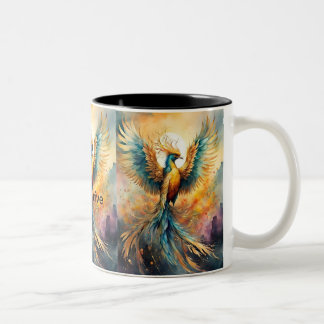Taza Bicolor Rise & Thrive : Colorido Fénix Mug