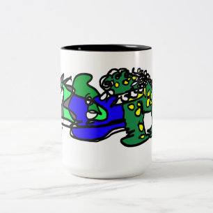 Taza Bicolor Ritmo de cocodrilo