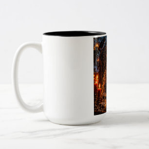 Taza Bicolor Ritual de Luna Llena - Camiseta de Magia Oscura de