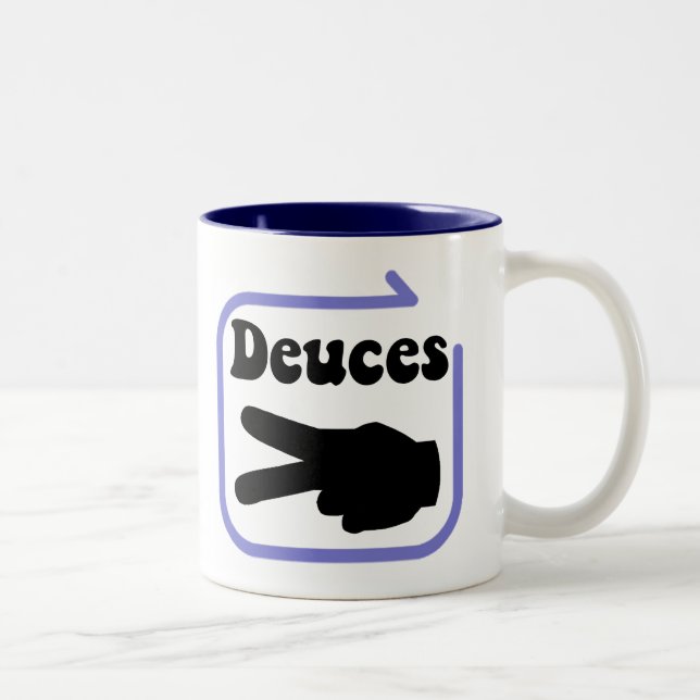 Taza Bicolor Riyah-Li diseña Deuces (Derecha)