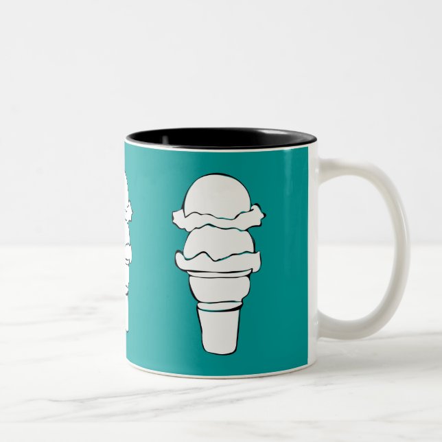 Taza Bicolor rizos de helado (Derecha)
