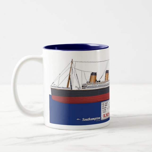 Taza Bicolor RMS Titanic (Izquierda)