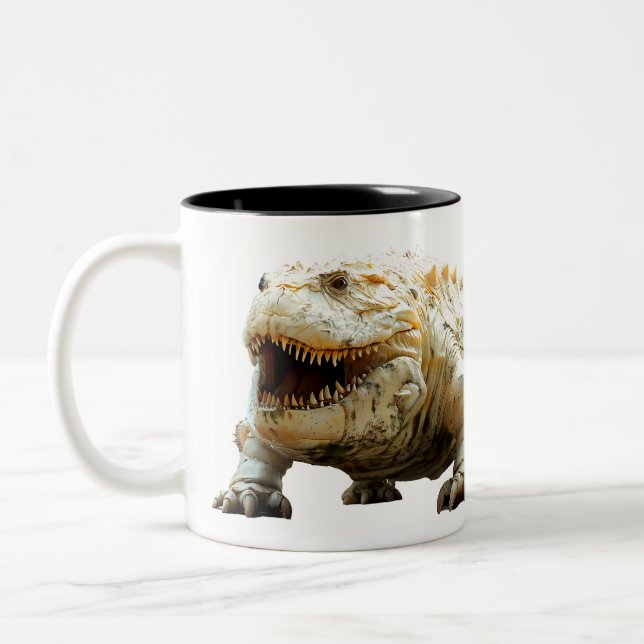 Taza Bicolor ¡🦖 ☕️ Roar por el café! (Izquierda)