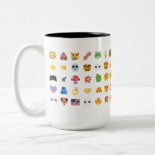 Taza Bicolor Roaring Kitty 35 línea de tiempo de emojis meme GM