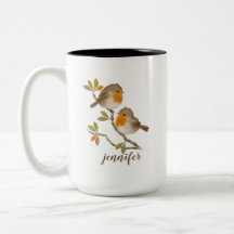 Robin Redmama Birds Personalized Mug