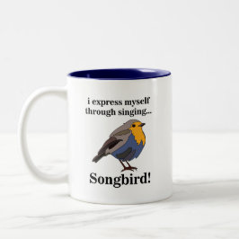 Taza Bicolor Robin Redmama Songbird