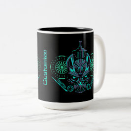 Taza Bicolor Robo Skull