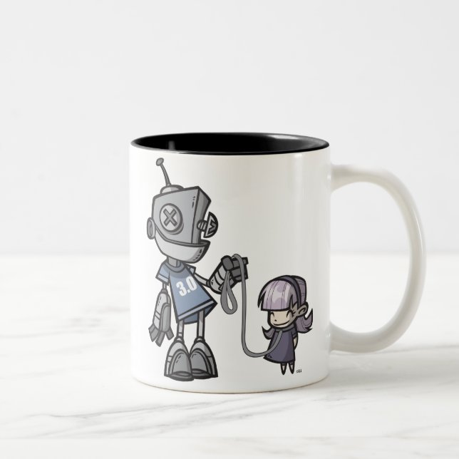 Taza Bicolor Robot-con-Niño (Derecha)